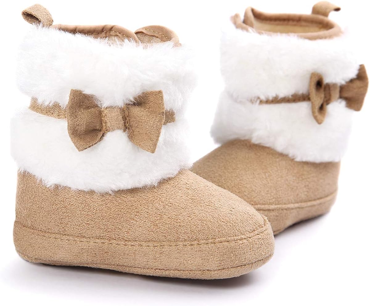  | LIVEBOX Prewalker Toddler Boots Premium Soft Anti-Slip Sole Warm Winter Boots for Infant Baby Girls | Boots