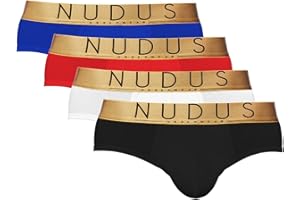 NUDUS UNDERWEAR NUDUS Men's Bamboo Rayon 2 Pouches Underwear - Pack Of 4 Gift Box Briefs…