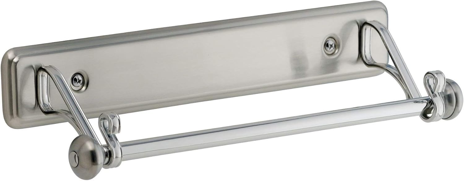 iDesign York Lyra Stainless Steel Wall Mount Paper Towel Holder - 15.3" x 5.2" x 2", Chrome: Home & Kitchen
