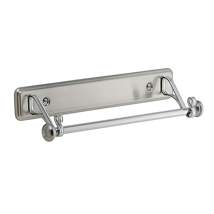 iDesign Küchenrollenhalter, wandmontierter Küchenhelfer aus Metall, eleganter Papierrollenhalter für 1 Rolle Küchenkrepp, sil