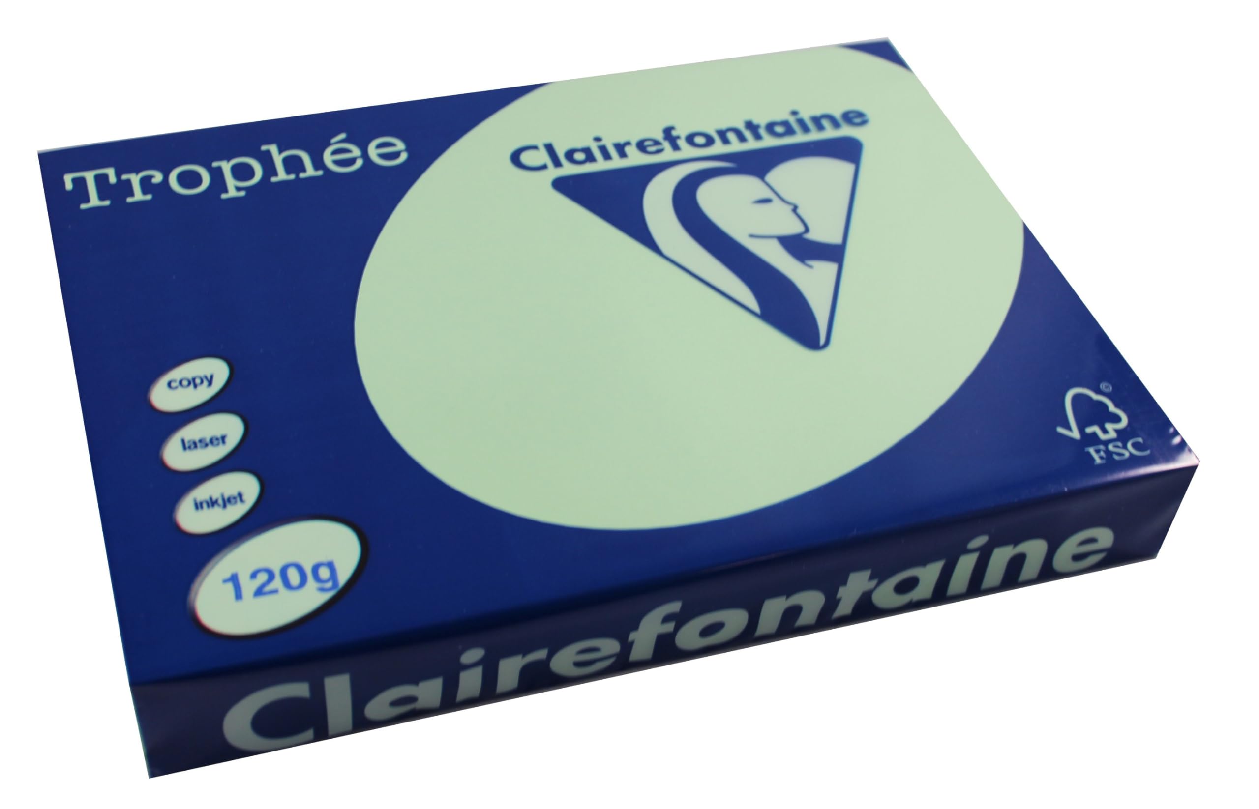 Clairefontaine Trophee 1216C Ream Printer/Copier Paper Intense Colours DIN A4 120 g 250 Sheets Green 1 Ream — image 1