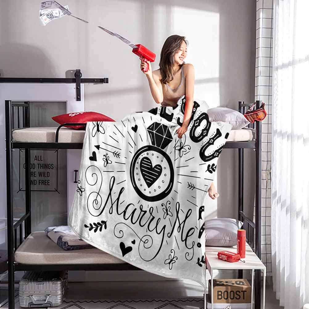 Engagement Party Knit Weighted Blanket Hearts Marriage Bedroom Blankets are Soft 80