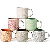 12 OZ Coffee Mugs Set of 6, Modern Coffee Mugs Set with handle for Tea/Latte/Cappuccino/Milk/Cocoa.