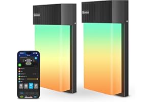 Govee Outdoor Wall Light, 1500LM Smart RGBIC Porch Lights Outdoor with 45 Scene Modes, IP65 Waterproof for Outdoor Decor, DIY, Wall Sconce Works with Alexa, Google Assistant and Matter, 2 Pack