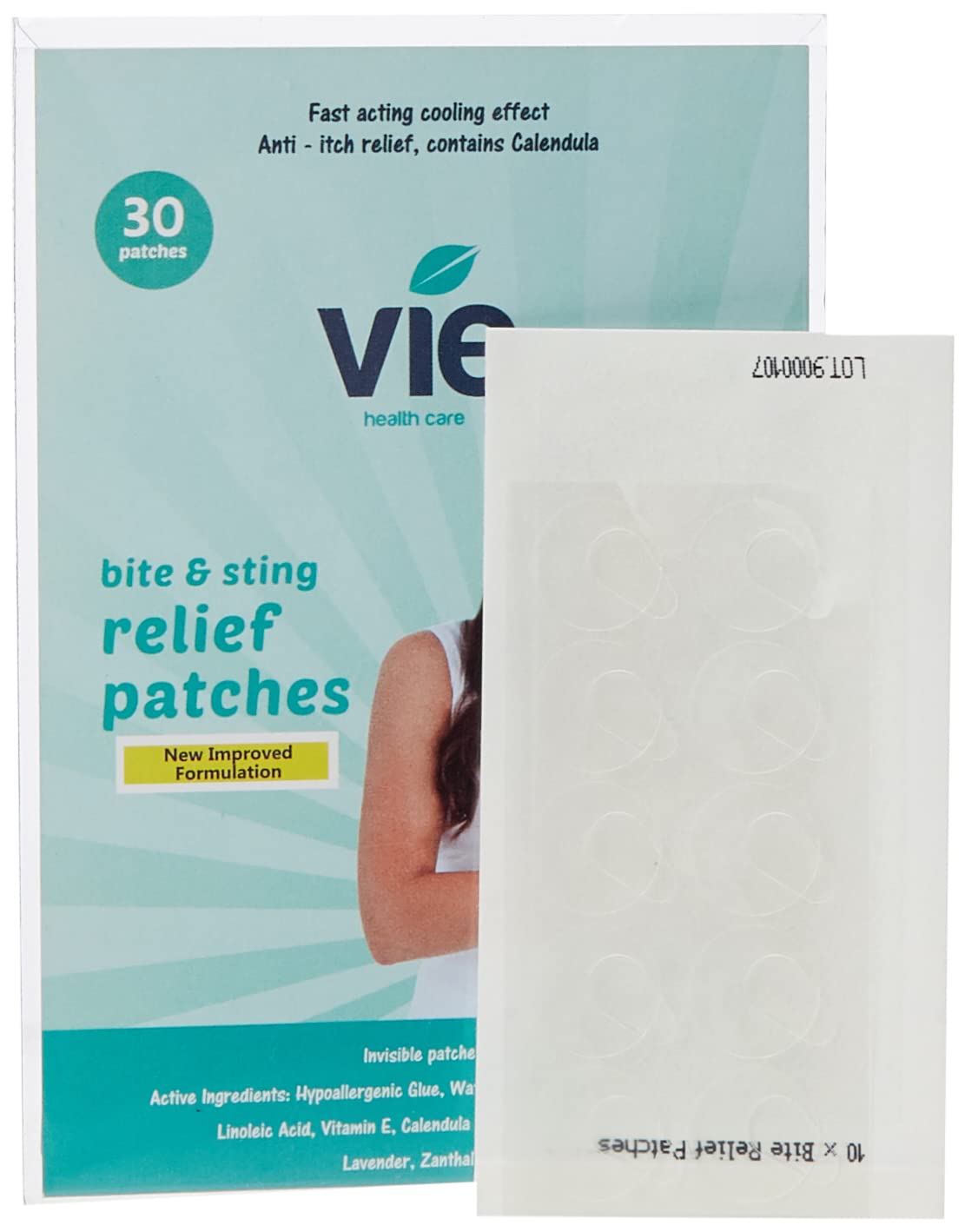 VIE Patch-Amazing Bite and Sting Anti-Itch Relief Invisible Patches Totally Natural Ingredients