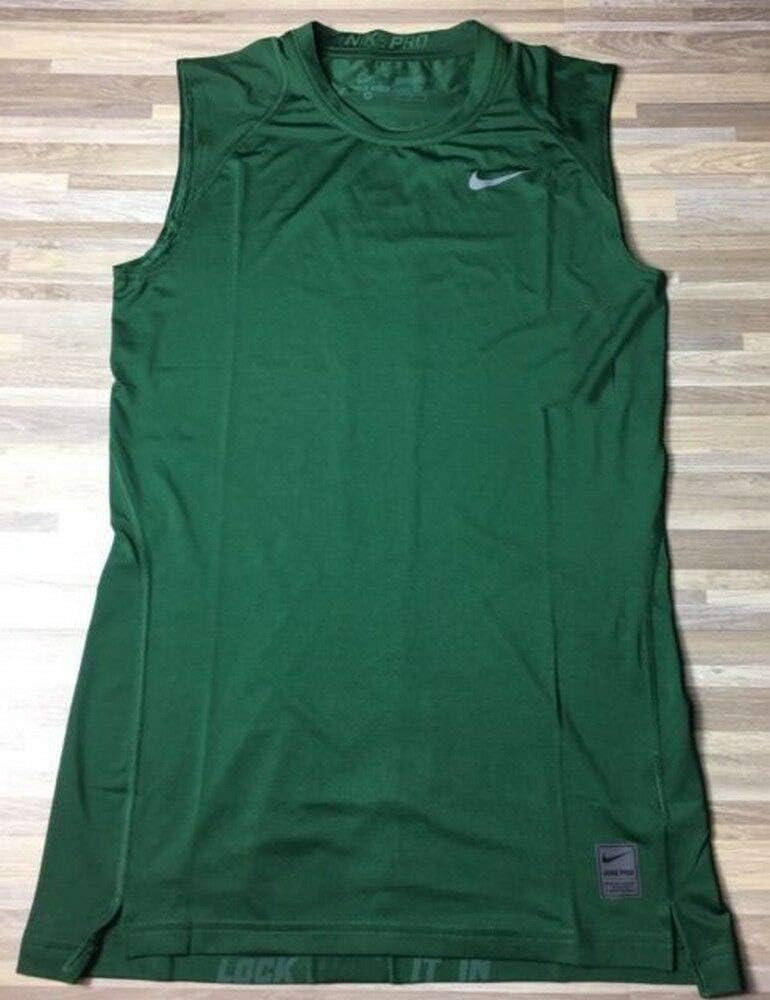 green nike compression shirt
