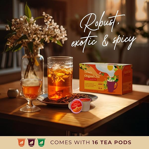 GYA TEA CO ORIGINAL CHAI TEA POD (16 CT) – HIGH CAFFEINE TEA RICH IN VITAMIN C FOR REFRESHING MORNING