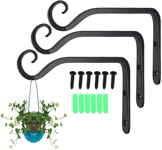 3 ganchos para colgar en la pared, soportes para cesta para colgar