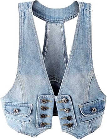 denim jean vest womens