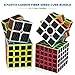 D-FantiX Speed Cube Bundle, Zcube Carbon Fiber 2x2 3x3 4x4 5x5 Speed Cube Set Pack 2by2 3by3 4by4 5by5 Puzzle Toys