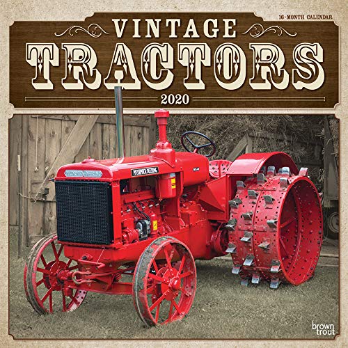 [R.E.A.D] Vintage Tractors 2020 12 x 12 Inch Monthly Square Wall Calendar, Farm Rural Country [R.A.R]