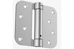 3 Pack Self Closing Door Hinge 4 Inch, Spring Hinges for Door with 5/8'' Radius Corners, Adjustable Tension, Heavy-Duty Door 