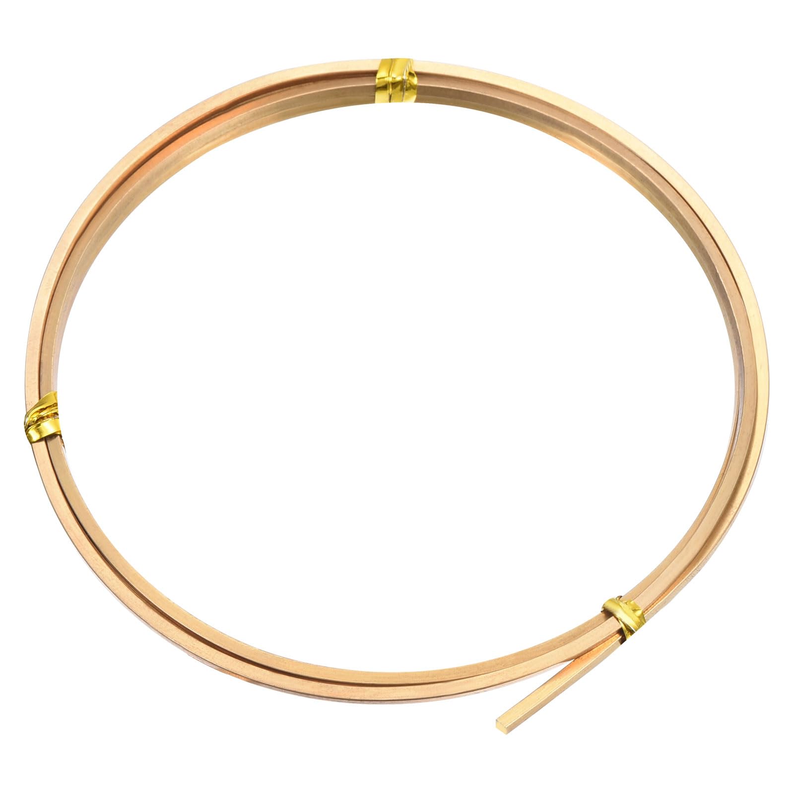 PATIKIL Half Hard Brass Wire, 1 Roll 12Ga/2x2mm 1.2m/3.94ft Bendable Square Craft Wire for Jewelry DIY Making Earring Beading Wrapping, Brass