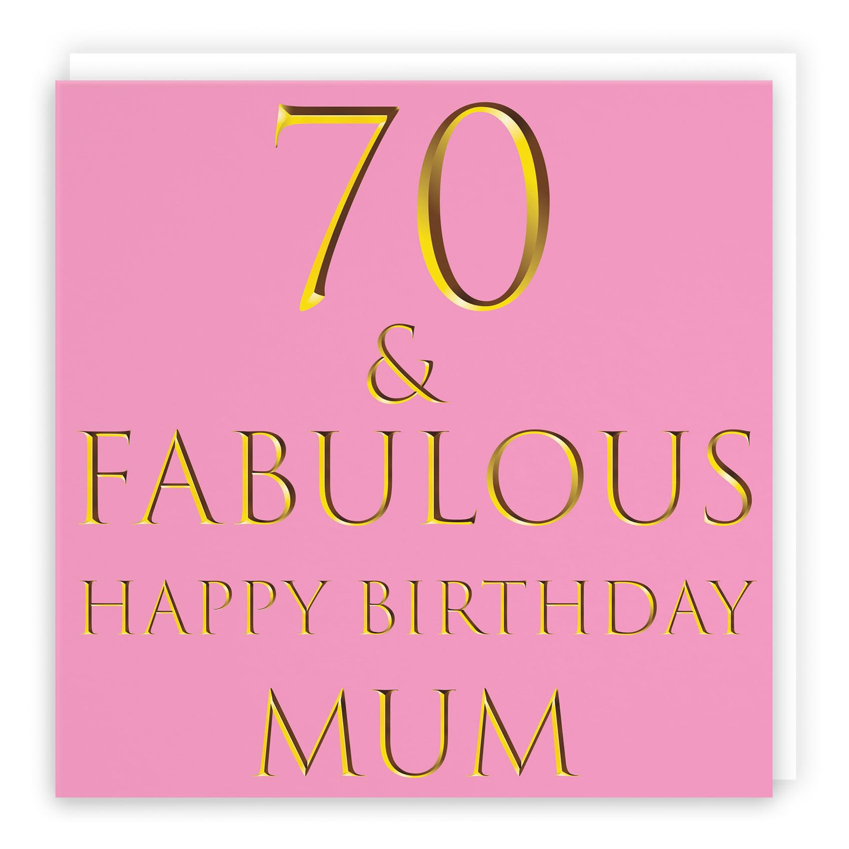 Hunts England - Large Mum 70th Birthday Card - 70 & Fabulous - Happy Birthday Mum - Still Totally Fabulous Collection - Large - 210 x 210 mm - Fun Card - Age 70