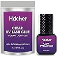 HAICHER UV Lash Glue for Eyelash Extensions, Curing 1-2 Sec Drying Time, Extreme Retention 7-9 Weeks, Lash Adhesive for UV Light Professional Use Only (5ml/1 Pack)
