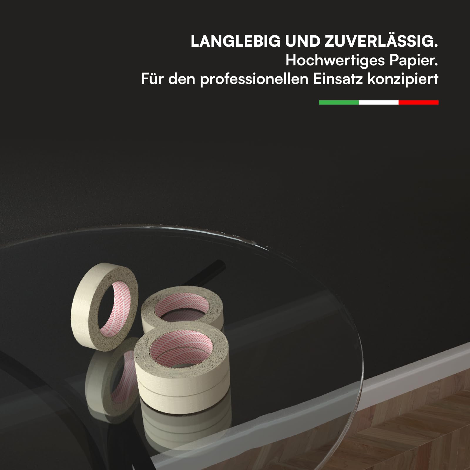 12x Malerband 25mm x 50m - Malerkrepp Kreppband - Vielseitiges Klebeband für Malerarbeiten ohne Lösungsmittel - Abklebeband 2