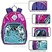 Holographic Laser Leather Reversible Sequin Backpacks for Women and Girls, with Water Bottle Holder, Padded Straps (Dark Pink)