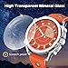 Women's Analog Wrist Watch, Aposon Stylish Dress Casual Quartz Watch Unique Lady Wristwatch with PU Leather Band Luminous Hands Water Resistant - Orange