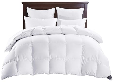 Puredown All Seasons White Down Comforter 100 Cotton 600 Fill