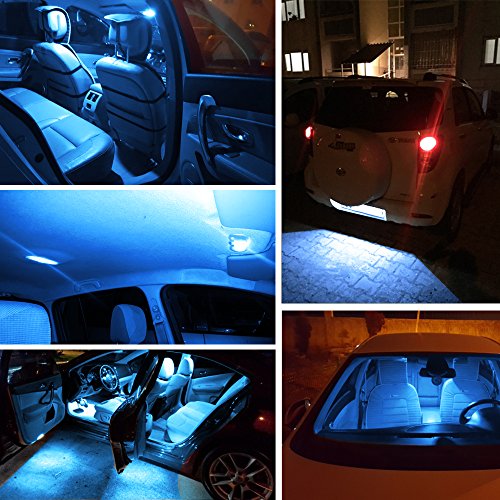 LEADTOPS 194 LED Light Bulb Ice Blue 100% Canbus Error Free,168 T10 2825 W5W Bulbs Non-Polarity Extremely Bright for Side Marker Turn Signal Blinker Map Door Parking Lights 12-24V (Pack of 2)