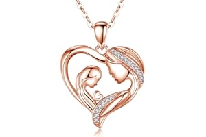 INFUSEU Sentimental Family Love Necklace for Mom Daughter, Meaningful Mother’s Day Birthday Christmas Gift for Women