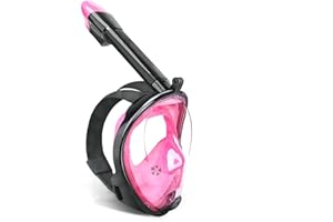 GJNGKSIM Full Face Snorkel Mask, Snorkeling Mask with Detachable Camera Mount, 180 Panoramic Anti-Fog Anti-Leak Diving Mask for Adult and Kids…