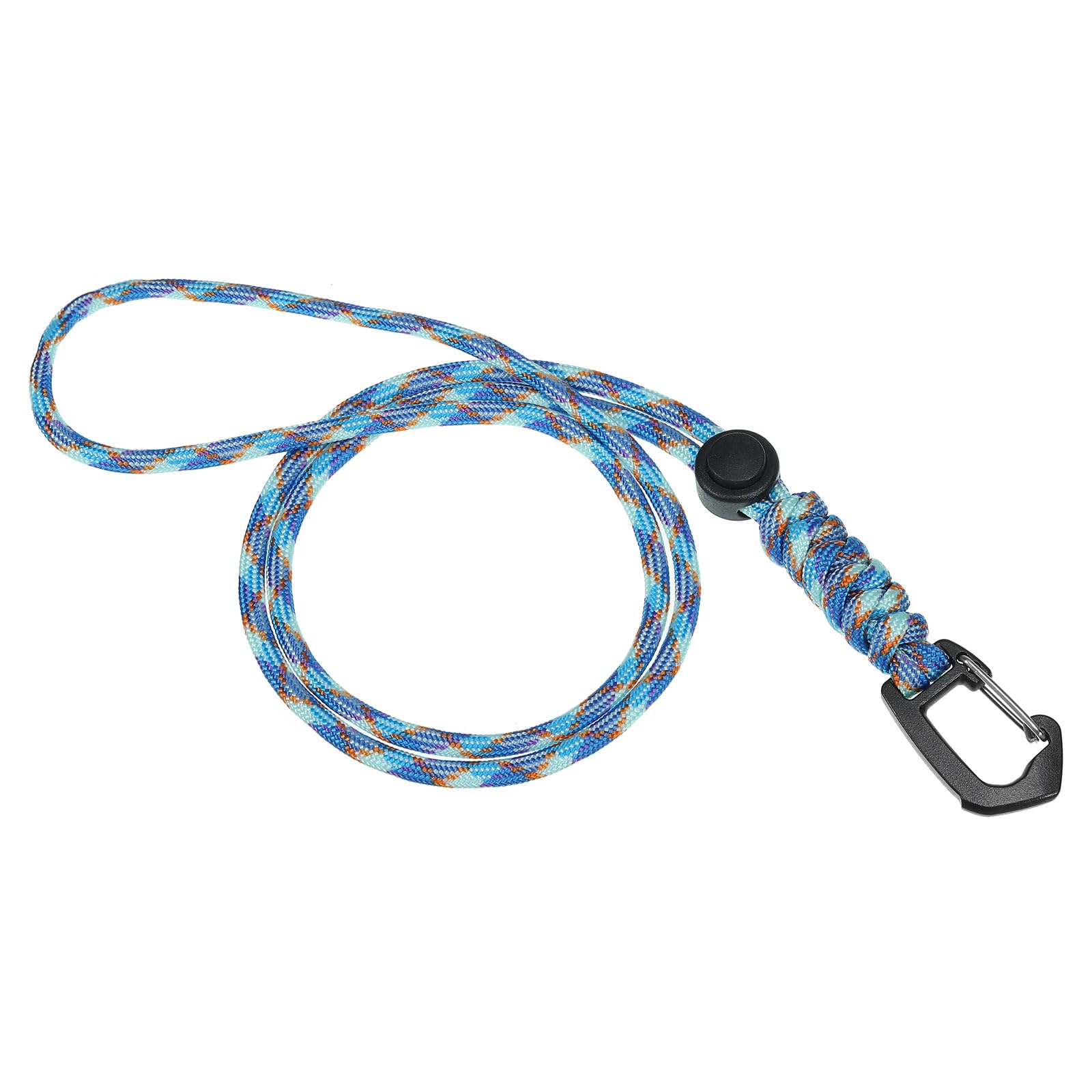 PATIKIL Badge Lanyard 18.8 Inch, Necklace Keychain Cord Metal Clasp Hook Ring Strap for Keys Whistle ID Card Badge Holder, Camo Blue