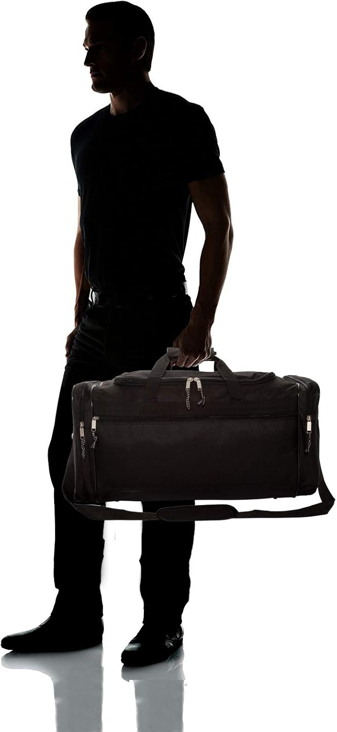 | DALIX 25" Extra Large Vacation Travel Duffle Bag in Black | Travel Duffels