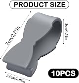 JINGEGECOME 10Pcs Towel Clips - Kitchen Towel Clamps, Grey view 4