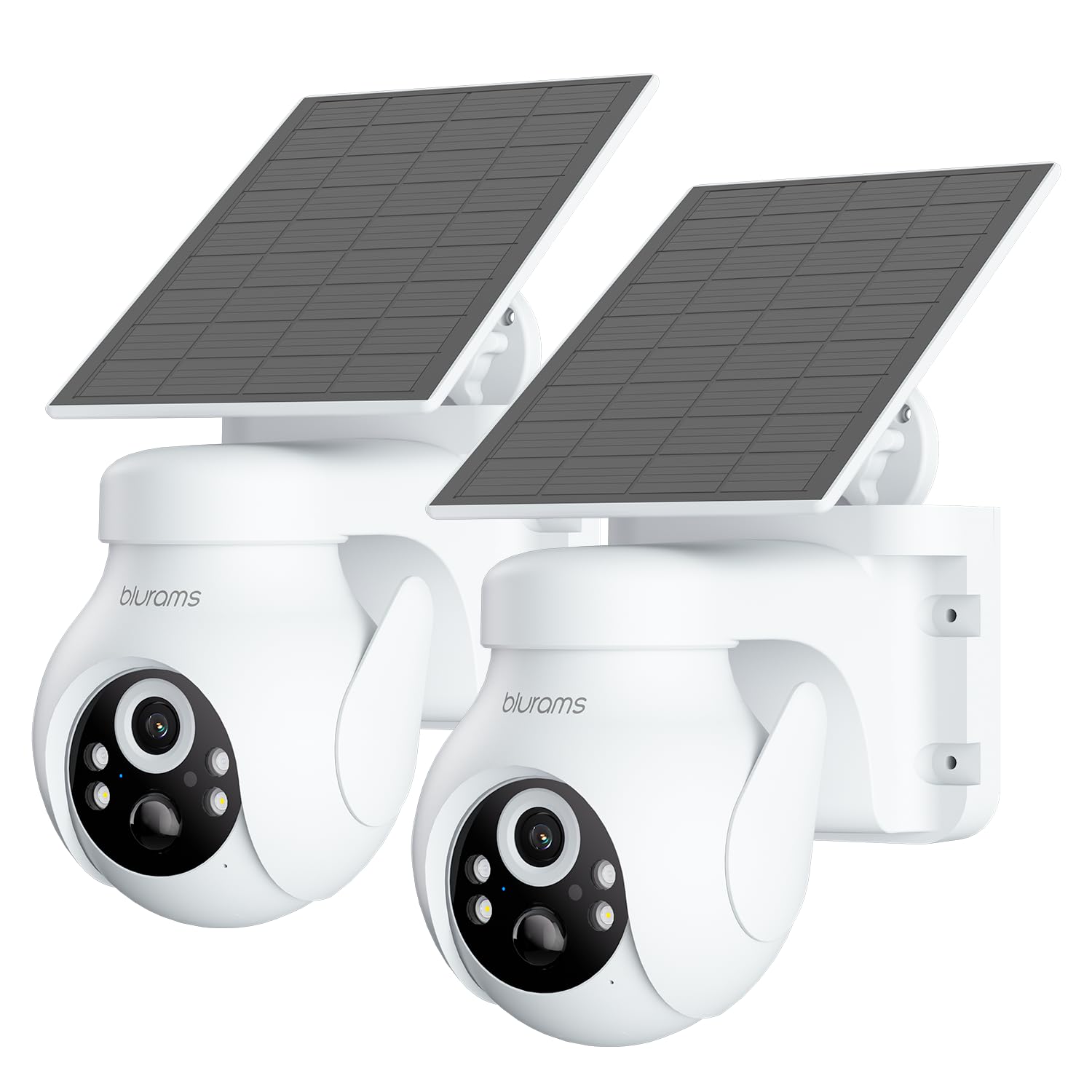 Photo 1 of (factory sealed)(see images)blurams 2K Solar Outdoor Camera Wireless, 360° PTZ Security Cameras Wireless Outdoor with Human Auto Tracking, R/Color Night Vision, Battery Powered, Compatible with Alexa, 2.4GHz Only, 2Pack