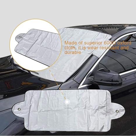 Menyunyiji Car Windshield Visor Cover Uv Protect Anti Ice Snow Frost Shield Dust Protection Sun Shade For Front Car Windshield Black Mimbarschool Com Ng