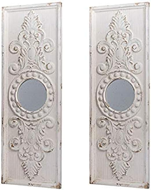 Amazon Com A B Home Southern Living French Country Two Panel Antique White Wall Decor Set Of 2 Home Kitchen