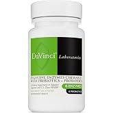 DAVINCI Labs Digestive Enzymes with Prebiotics &amp; Probiotics, 30 Tablets | Probiotic Digestive Enzymes for Adults, 6 Enzymes &amp; 6 Probiotics, Orange Flavor, Chewable Tablets, Gluten-Free, Vegetarian