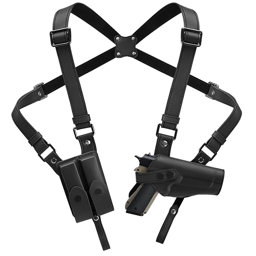 Shoulder Gun Holster For Men Adjustable PU Leather Shoulder