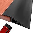 Floor Transition Strip Door Threshold 36 inch, 3/4 to 4/5 in Thresholds for Doorways, Edge-Reducer Transition-Strips for Door/Floor (Black)
