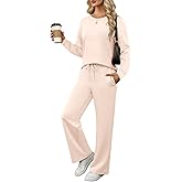 ANRABESS Women's 2 Piece Lounge Sets Casual Travel Outfits Wide Leg Tracksuit Sweatsuits Matching Set 2026 Fall Clothes