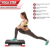 Crystals Exercise Step Platform Dual-Height 10/15 cm Black Red view 6