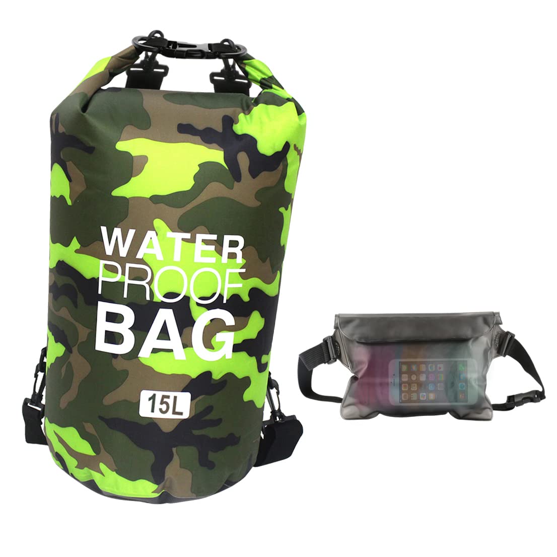Idefair Waterproof Dry Bag, Floating Dry Backpack Beach Bag Lightweight Dry Sack for The Beach, Boating, Fishing, Kayaking, Swimming, Rafting,Camping 5L 10L 15L 20L 30L