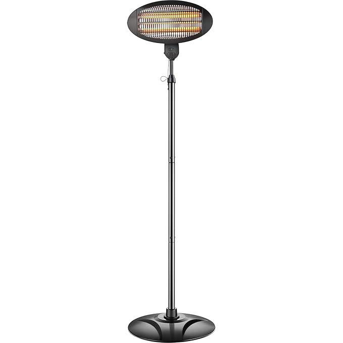 Marko Heating 2KW Quartz Patio Heater Outdoor Electric Garden BBQ 3