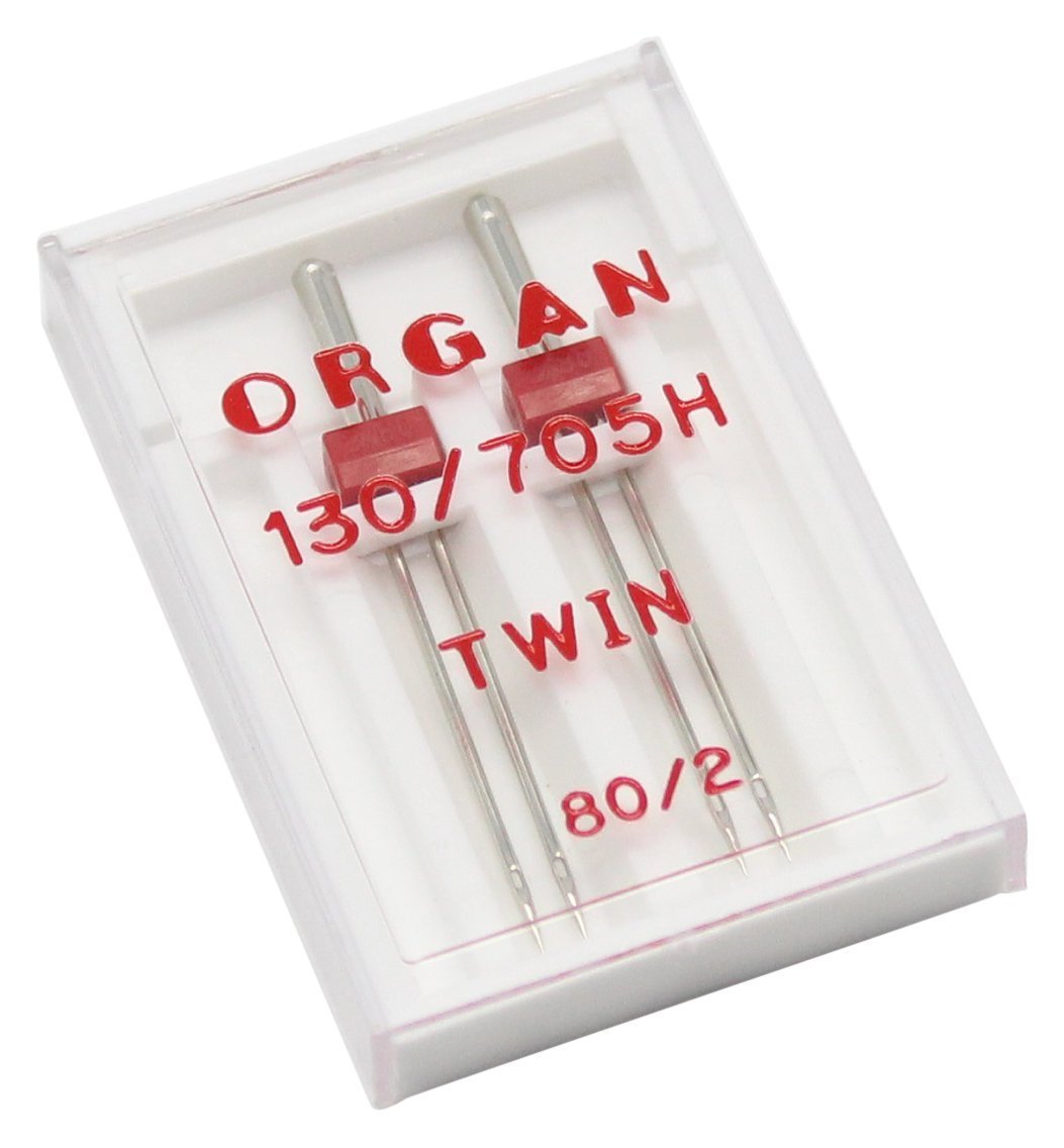 Alfa-organ Twin Needles for Sewing Machine nº80, Stainless Steel