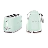SMEG 4-Slice Toaster & 1.7-Liter Kettle in Pastel