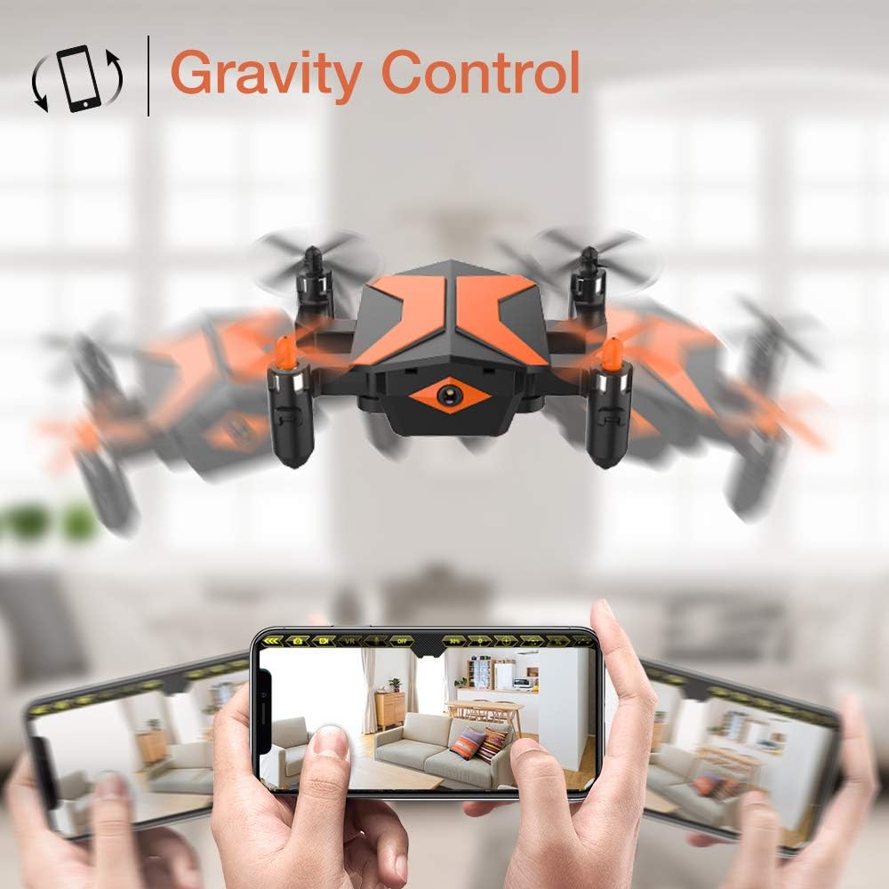 ATTOP Drone for Kids Drones with Camera for Kids and Beginners, AR Game Mode RC Mini Drone w App Gravity Voice Control Trajectory Flight Altitude Hold 360°Flip Kids Drone Foldable and Portable: Toys & Games
