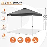 Eagle Peak 3m x 3m Pop Up Gazebo Tent Instant Canopy Shelter Grey view 3