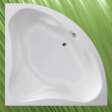 Eckbadewanne DUNJA 140x140x47cm, weiß, mit Wannenfüssen