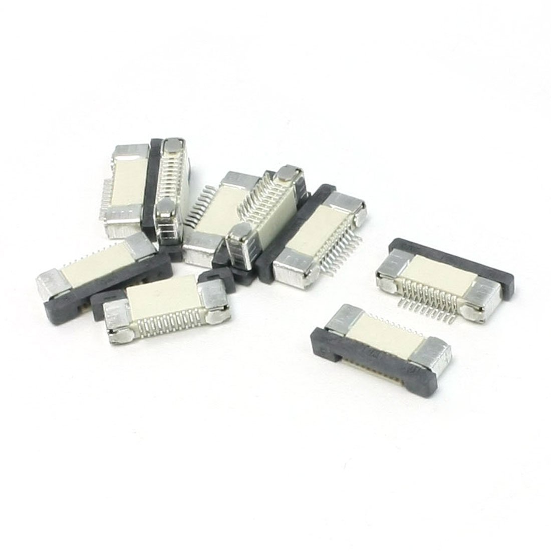 sourcing map 10 Pcs Single Row 0.5mm Pitch 10Pin FPC FFC Connector for I/O Socket