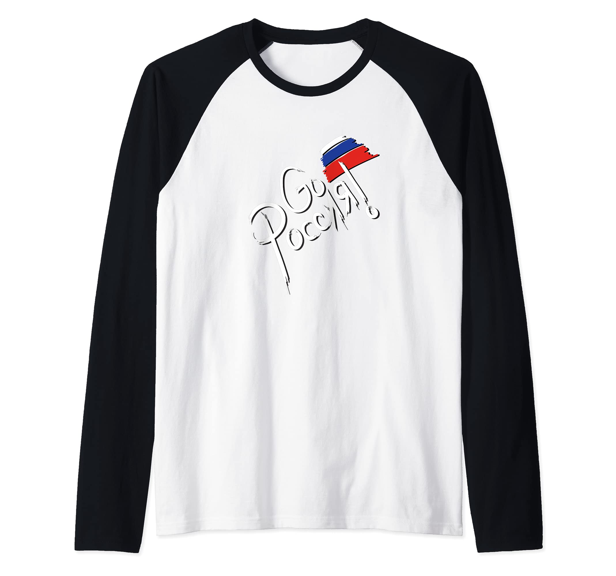Flag Russia Raglan Baseball Tee