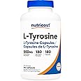 Nutricost L-Tyrosine Supplement (500mg) 180 Capsules - Gluten Free & Non-GMO
