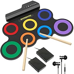 ROCKSOCKI Electric Drum Set, 7-Pad Kids Electronic