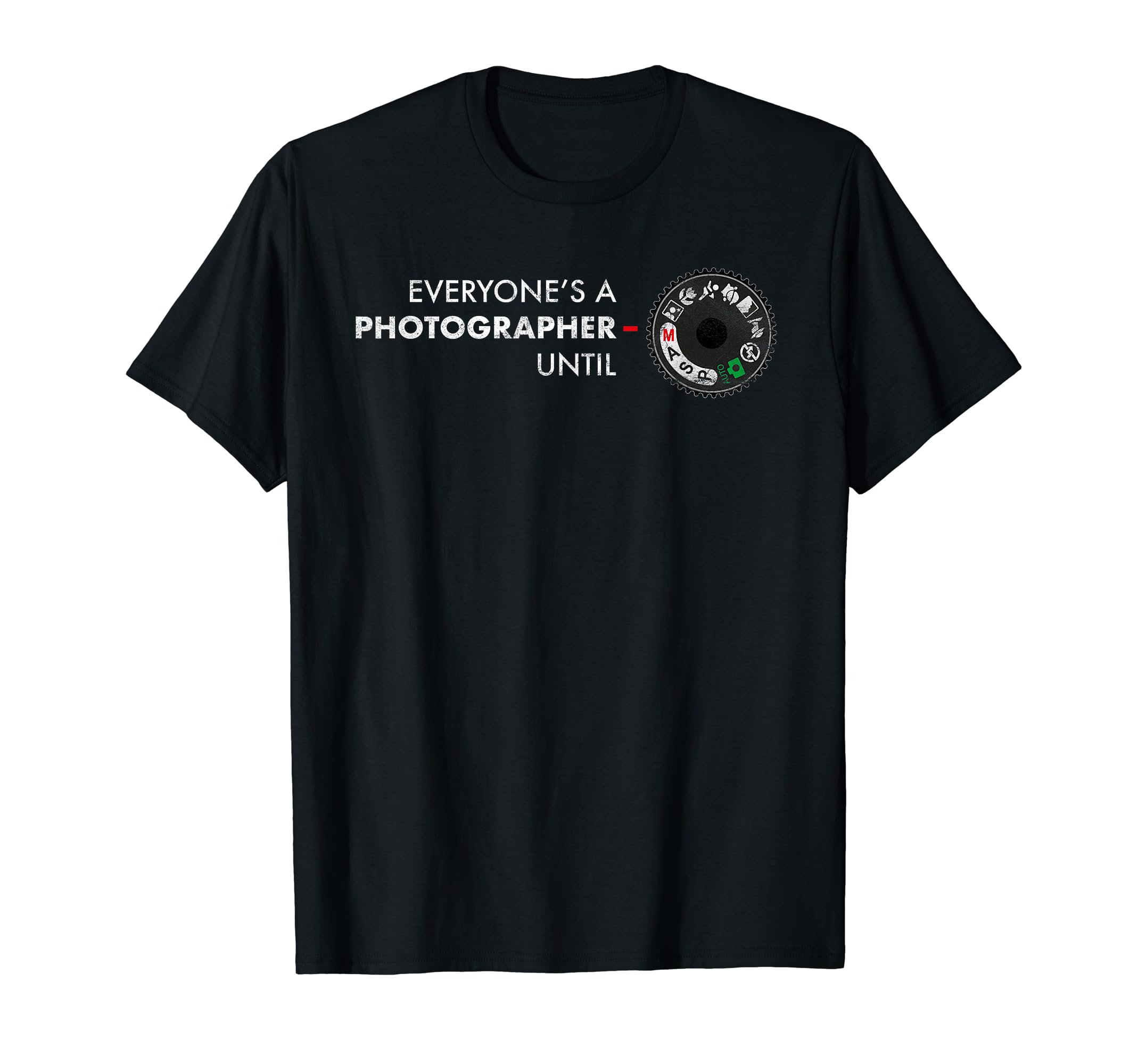 Vintage Photographer Manual Mode SLR Camera Lens Analog Film T-Shirt