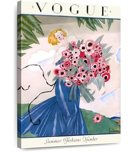Amazon.com: Fine Art Canvas Vintage Vogue Magazine Cover
